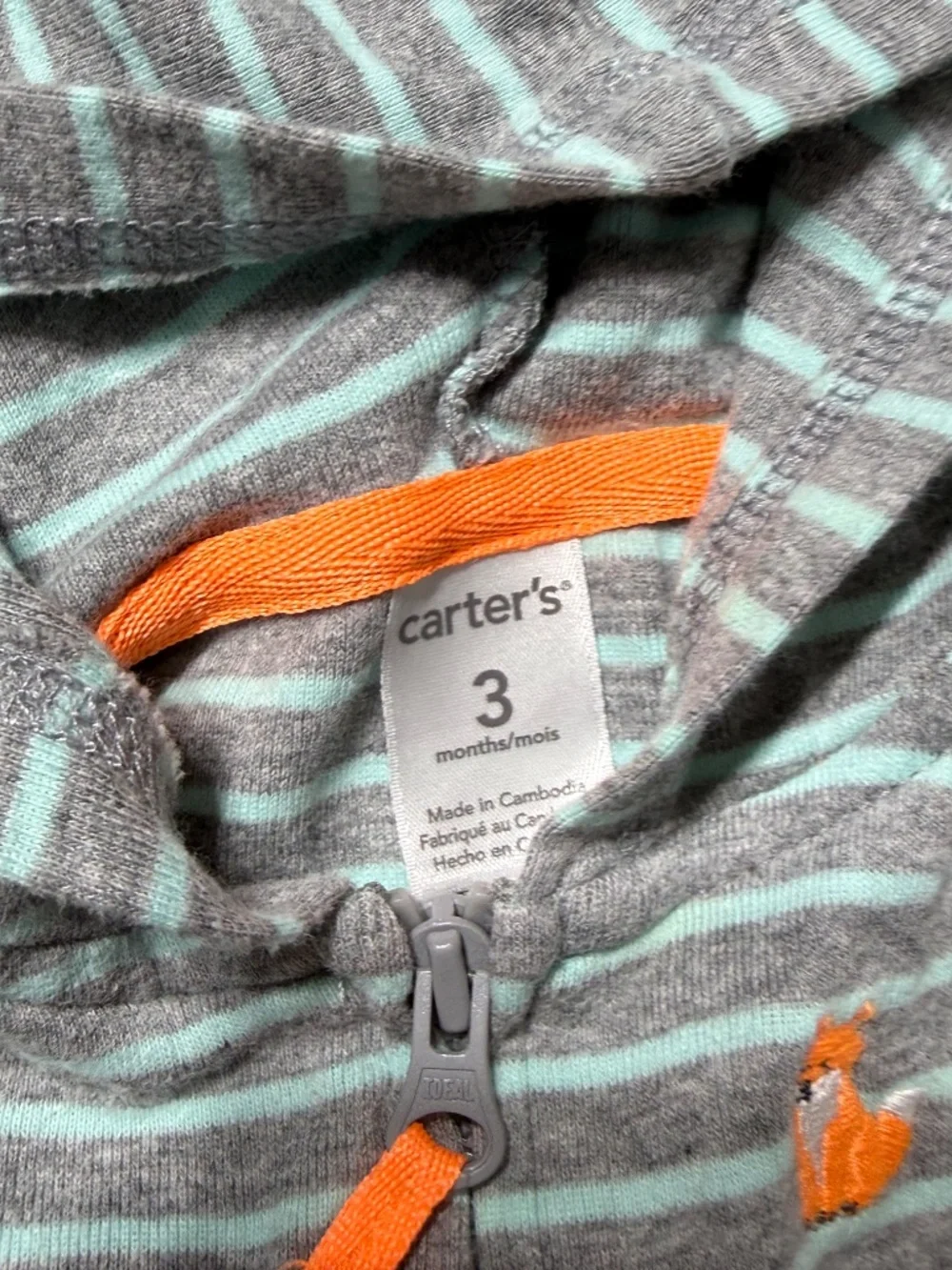 Carter's Baby Boy Striped Outfit Size 3 Months